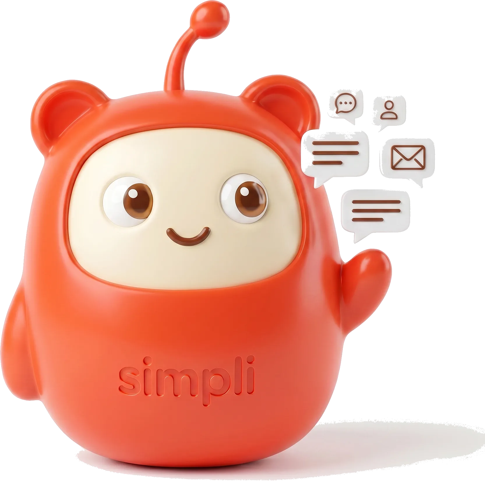 Simpli, atendiendo el teléfono